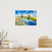 穏やかなウォーターズイン春ハベルランドウォーターカラー ポスター (キッチン)