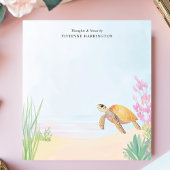 穏やかなウミガメ海水色パーソナライズされた ノートパッド