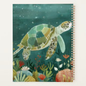 穏やかなウミガメ：水中オアシス プランナー手帳 (裏面)