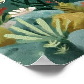 穏やかなウミガメ：水中オアシス ポスター (角)