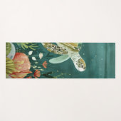 穏やかなウミガメ：水中オアシス ヨガマット (正面(横))