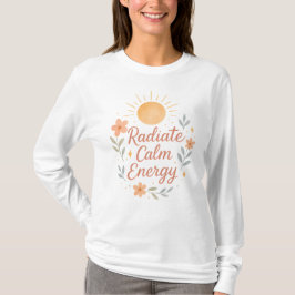穏やかなエネルギーを放つ - パステル水彩 Tシャツ