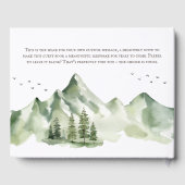 穏やかなエレガント緑の山の風景 ゲストブック (裏面)