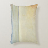 穏やかなオレンジ日没の海景 アクセントクッション (正面(垂直))