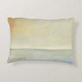 穏やかなオレンジ日没の海景 アクセントクッション (裏面)