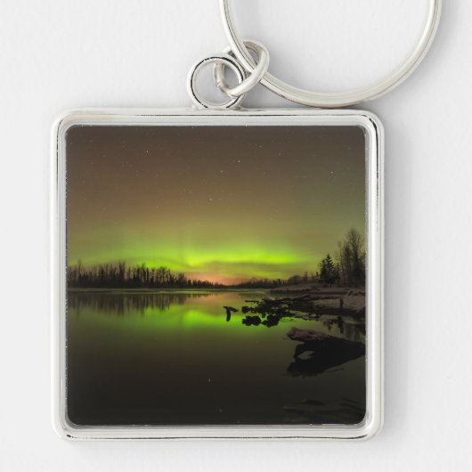 穏やかなオーロラ キーホルダー (正面)