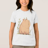 穏やかなカピバラ トライブレンドTシャツ (正面)