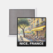 穏やかなカフェインニースフランスマグ マグネット (正面/裏面)