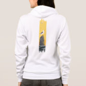 穏やかなカモメのブラシ絵を描ック パーカ (裏面)