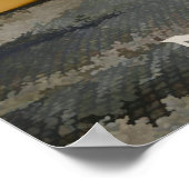 穏やかなカヤックオンニューディケッド湖 ポスター (角)