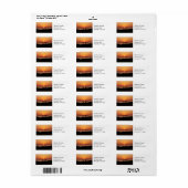 穏やかなギリシャのサンセット差出人住所ラベル ラベル (フルシート)