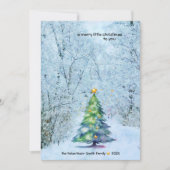 穏やかなクリスマスツリー – メリー小さなクリスマス シーズンカード (正面)
