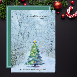 穏やかなクリスマスツリー – メリー小さなクリスマス シーズンカード