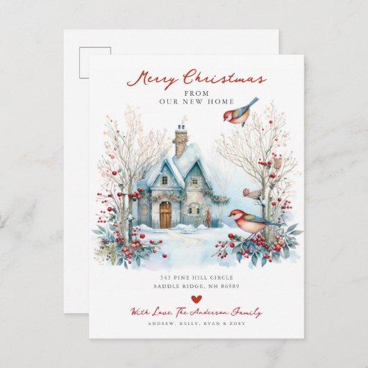 穏やかなクリスマスムービング 案内ポストカード (正面/裏面)