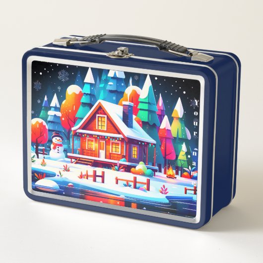 穏やかなクリスマス メタルランチボックス (正面)