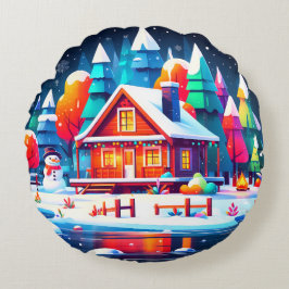 穏やかなクリスマス ラウンドクッション