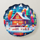 穏やかなクリスマス ラウンドクッション (裏面)