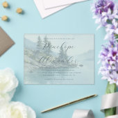 穏やかなグリーンの湖畔の風景 アクリル招待状 (インサイチュ (ウェディング))