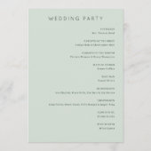 穏やかなグリーンツリーの結婚式プログラム プログラム (裏面)