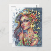 穏やかなグレイスポストカードフォレストスピリットファンタジー ポストカード (正面/裏面)