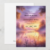 穏やかなグロー夕べバイザレイク 招待状 (正面/裏面)