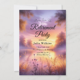 穏やかなグロー夕べバイザレイク 招待状