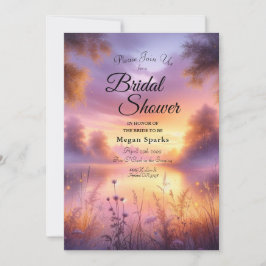 穏やかなグロー夕べバイザレイク 招待状