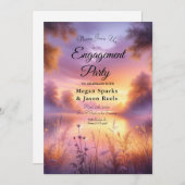 穏やかなグロー夕べバイザレイク 招待状 (正面/裏面)