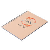 穏やかなコイ魚の水の色の禅円 ノートブック (左側)