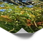 穏やかなコテージバイアヒルの森の池 ポスター (角)