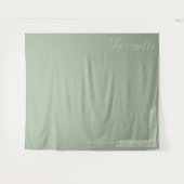 穏やかなサテン幾何学模様の縁取り タペストリー (正面(横))