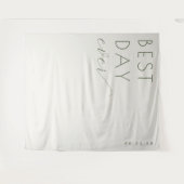 穏やかなサボン ティポグラフィーのお祝い タペストリー (正面(横))