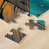 穏やかなサロンの子供たち ジグソーパズル (側面)