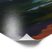 穏やかなサンセットレイク絵画ズ フォトプリント            (角)