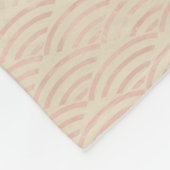 穏やかなシャクヤクパターンの二重幸福の記号 フリースブランケット (角)