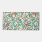 穏やかなシーショアの渦巻き旋回:パステル海ささやき デスクマット (正面)