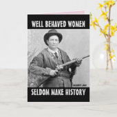 穏やかなジェーン(女性のカーボーイ)誕生日カード カード (黄色い花)