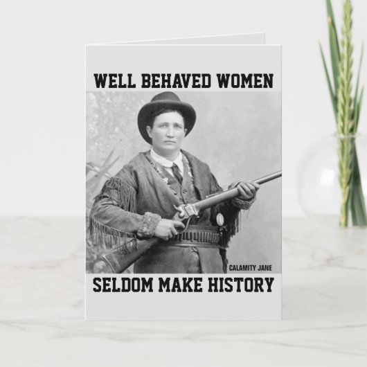 穏やかなジェーン(女性のカーボーイ)誕生日カード カード (正面)