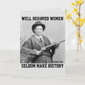 穏やかなジェーン(女性のカーボーイ)誕生日カード カード (黄色い花)