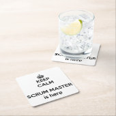 穏やかなスクラムのマスターをここにありますコースター保って下さい スクエアペーパーコースター (インサイチュ)