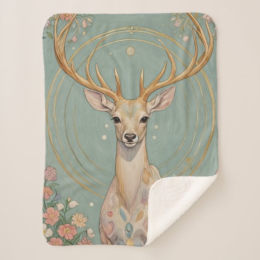 穏やかなスピリット：パステルディアー シェルパブランケット (正面)