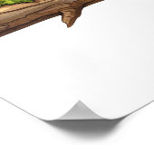 穏やかなスリーピングベアウッドランド子供部屋ウォールアート ポスター (角)