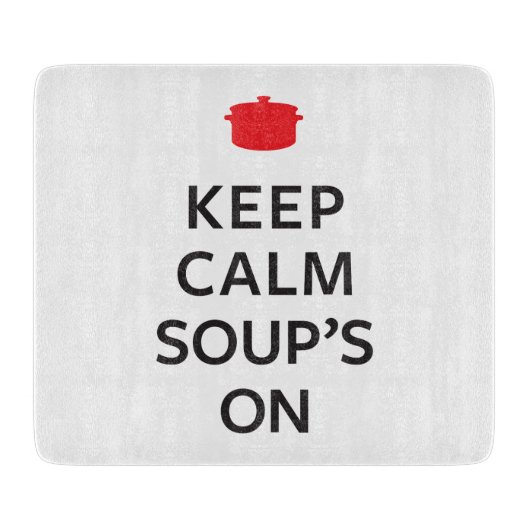 穏やかなスープを保存して下さい カッティングボード (正面)