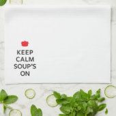 穏やかなスープを保存して下さい キッチンタオル (折り畳み)