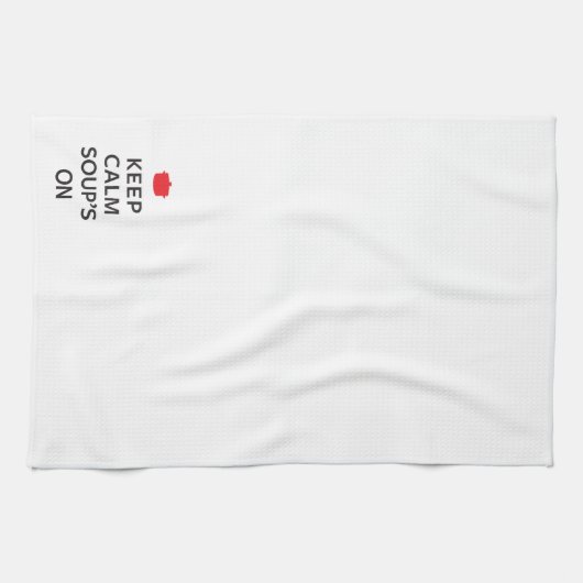 穏やかなスープを保存して下さい キッチンタオル (横)