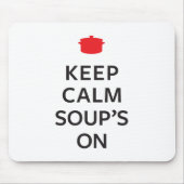 穏やかなスープを保存して下さい マウスパッド (正面)