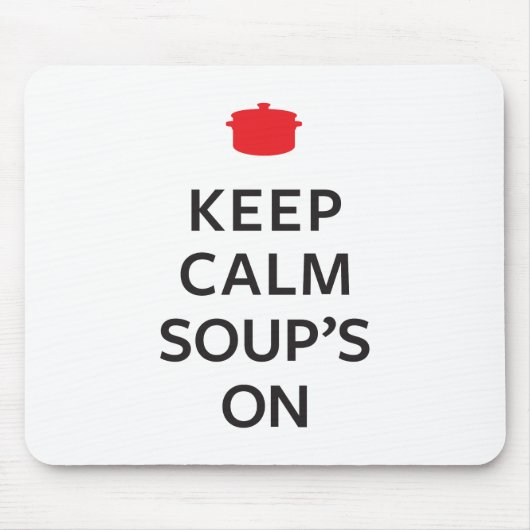 穏やかなスープを保存して下さい マウスパッド (正面)