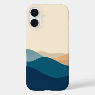 穏やかなセレニティ:ミニマルな風景 iPhone 16ケース