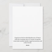 穏やかなターコイズオマニ沿岸の入り江 シーズンカード (裏面)