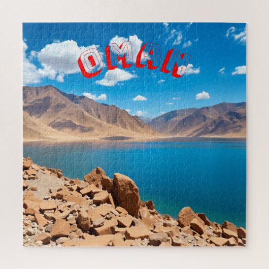 穏やかなターコイズオマニ沿岸の入り江 ジグソーパズル (縦)